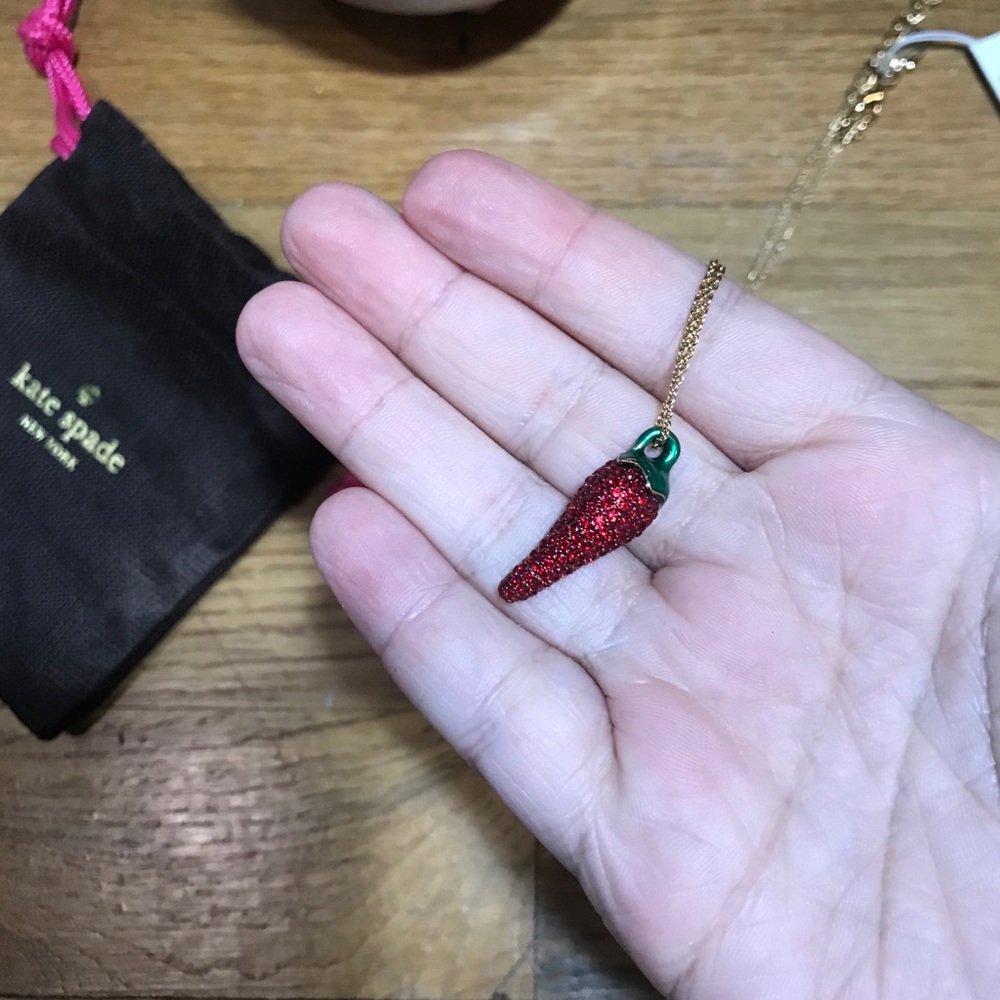 Kate Spade Red Chili Pepper Necklace NWT